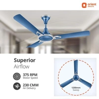 Orient Wendy BLDC Ceiling Fan 1200mm - 1200 mm, Azure Blue-Silver