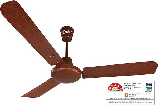 Orient Electric Energy Star 1200mm Ceiling Fan - 1200mm, Rosewood
