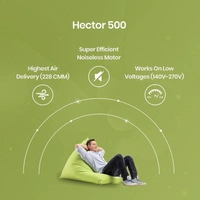 Orient Electric’s 1400 mm Hector 500 | BLDC fan with regulator compatibility | Saves up to 50% on electricity bills | 3-year warranty | White, pack 1 - 1400 mm, white