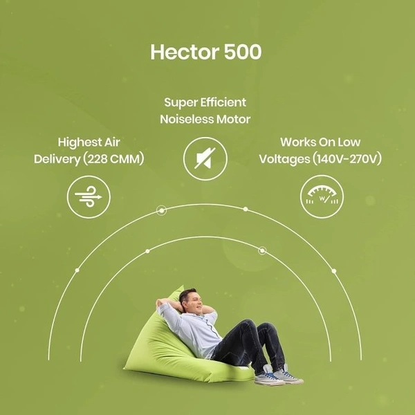 Orient Electric’s 1400 mm Hector 500 | BLDC fan with regulator compatibility | Saves up to 50% on electricity bills | 3-year warranty | White, pack 1 - 1400 mm, white