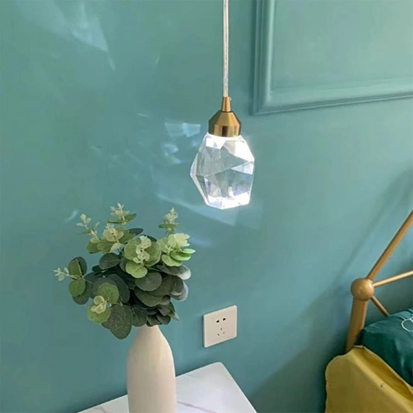 Chandelier Ceiling Lamp Diamond Crystal Pendant Light Dimmable Ceiling Lighting Modern Irregular LED Hanging Lamp Fixtures for Bedroom Dining Living Room Bar Pendant Light Home Decor Lamp