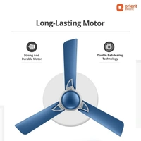 Orient Wendy BLDC Ceiling Fan 1200mm - 1200 mm, Azure Blue-Silver