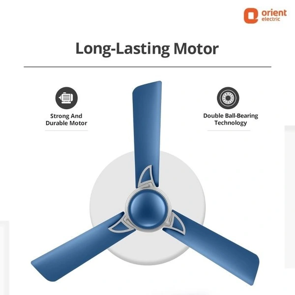 Orient Wendy BLDC Ceiling Fan 1200mm - 1200 mm, Azure Blue-Silver