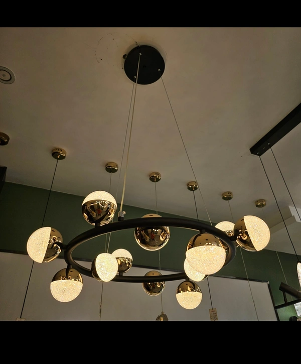 76 Watt Enrich LED Smart Voice Assist Chandelier,App Control,Voice Assist (Google, Alexa), 3 Color Mode (Warm White + Natural White + Cold White) Lighting