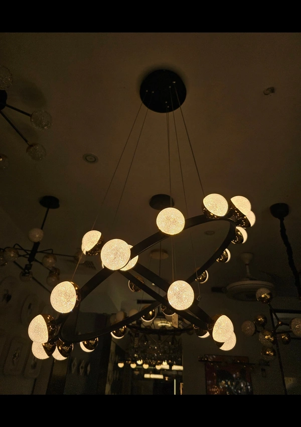 80 Watt Holland Chandelier for Living Room, Hanging Lights modern, ceiling lights for hall (Warm White, Natural White cold white), App control, and Voice assistance (Google and Alexa)