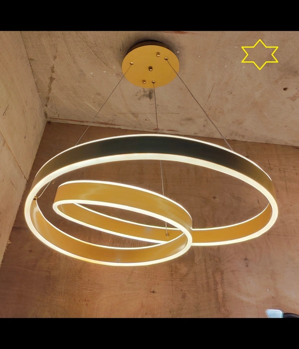 Curl Ring GOLD Chandelier, Three Colour (Warm White, Natural White, Cold White)