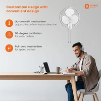 ORIENT Electric Wall Fan 44/400mm - 400mm, White