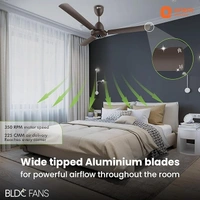 Orient Electric 1200 mm I Falcon with Remote | BLDC energy saving ceiling fan with Remote and LED light | Saves up to 50% on electricity bills | 3-year warranty by Orient | Smoke Brown - 1200 mm, Smoke Brown