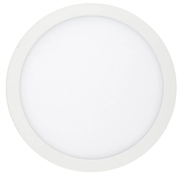 Delamps 18W LED Gem Trimless Round Surface Mount Down Light | No False Ceiling Required | Warm Light(3000K) - White - White