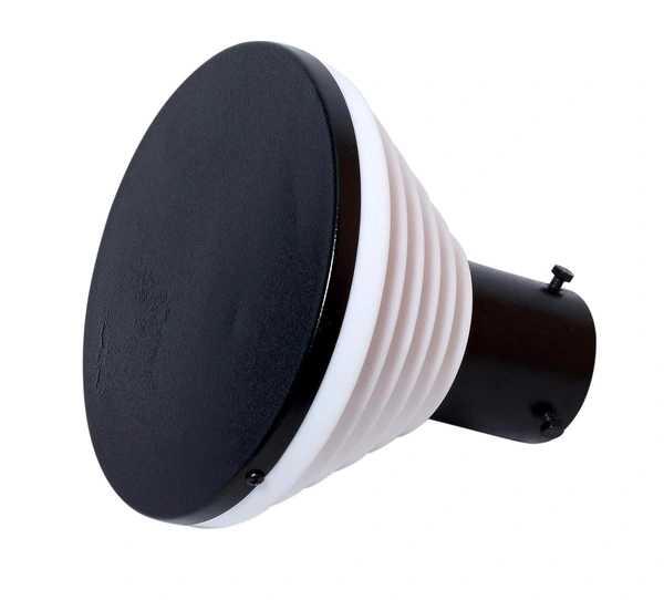 DELAMPS Unique Design Metal and Unbreakable PVC Gate and Garden Light for Outdoor (Black and Milky; Pack of 1)