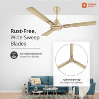 Orient Electric 1200 mm Falcon Deco Ceiling Fan - 1200 mm, Royal Manioca
