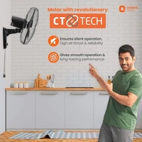 Orient Electric Wall-44 Trendz Fan 400mm - 400mm, Slate Grey