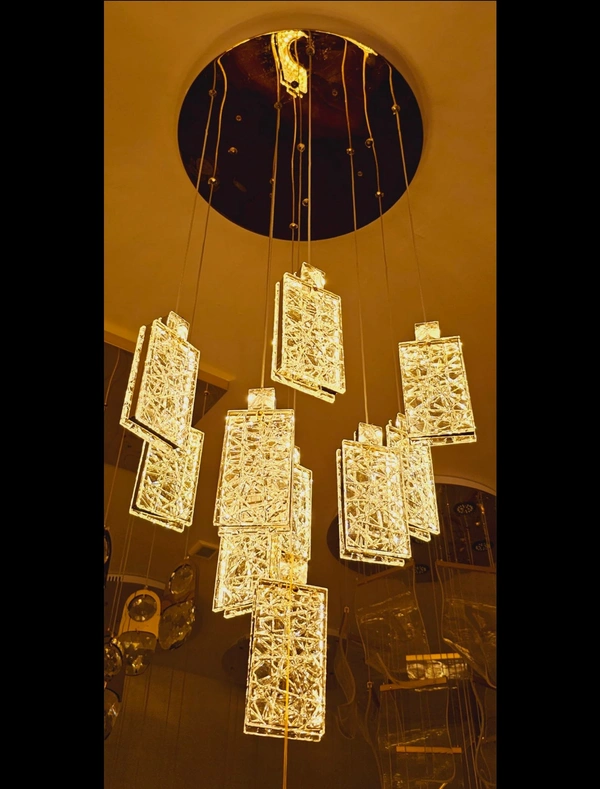 Dining Room Crystal Chandelier Light丨LEDModern Bedroom Pendant Light Bedside Staircase light Fixtures Ceiling ChandelierCorridor Bar Ceiling Light Fixture,Energy-Saving Lamps