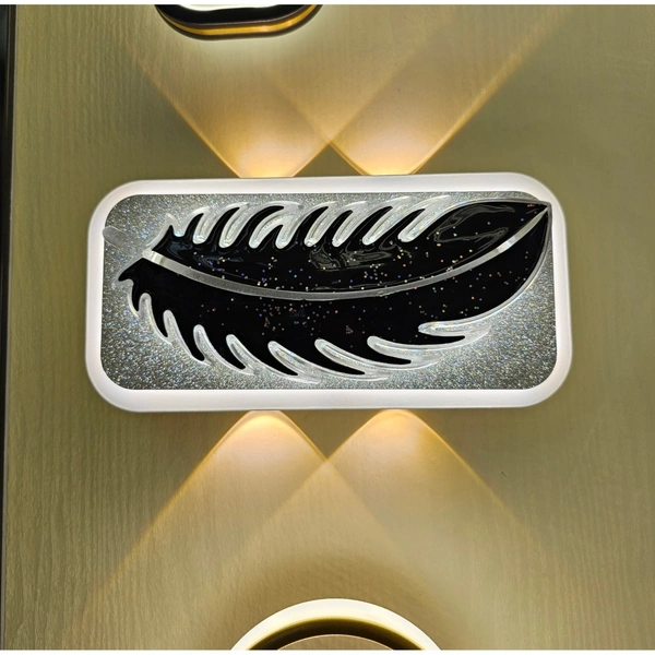DELAMPS Led Wall Sconce for Bedroom Luxury White Best Living Room Light Fixture Modern Feather Design Indoor Lustre New Resin Lamps New (Black & Copper)