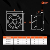 Orient Electric Ventilator Dx 200mm Fan (White) (White) - 250mm, White