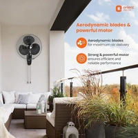 Orient Electric Wall-44 Trendz Fan 400mm - 400mm, Slate Grey