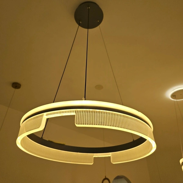 Bedroom Living Room Chandelier, Modern Minimalist Nordic Creative Dining Room Study Lamp, Ring Led Atmospheric Chandelier, Living Room Lighting, Two Rings