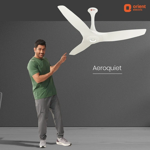 Orient Electric Aeroquiet Noiseless Premium Ceiling Fan for Home | 18-pole strong motor | 48 inch (1200 mm) (White, Pack of 1) - 1200 MM, WHITE