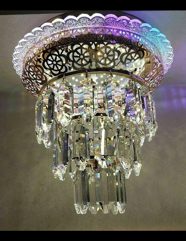 Crystal Pendant Chandelier Ceiling Lights Multicolor Fixture (Blue)