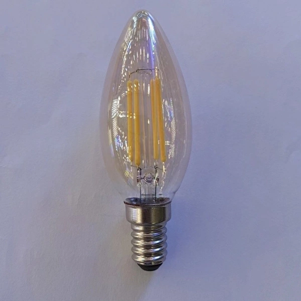 DELAMPS 2A03 E14 4W LED COB Filament Lights Candle Bulb 400LM 220V Dimmable Bright