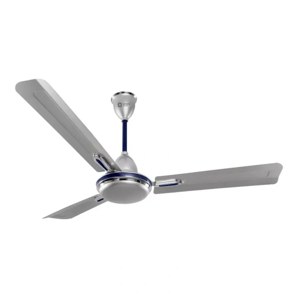 Orient Decorative Quasar Ornamental 600 mm Ceiling Fan - 900mm, Silver Blue