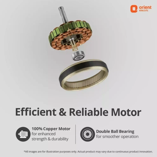 Orient Electric Stallion 1320 mm 4 Blade Ceiling Fan (Antique Copper, Pack of 1) - 1320 mm, Pewter Finish