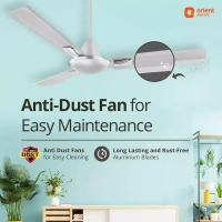 Orient Decorative Gratia Shine HS 1 Star Ceiling Fan - 1200 mm, Silky Silver