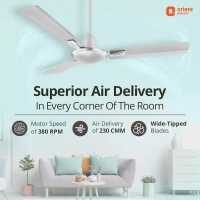 Orient Decorative Gratia Shine HS 1 Star Ceiling Fan - 1200 mm, Silky Silver
