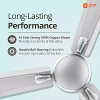 Orient Decorative Gratia Shine HS 1 Star Ceiling Fan - 1200 mm, Silky Silver