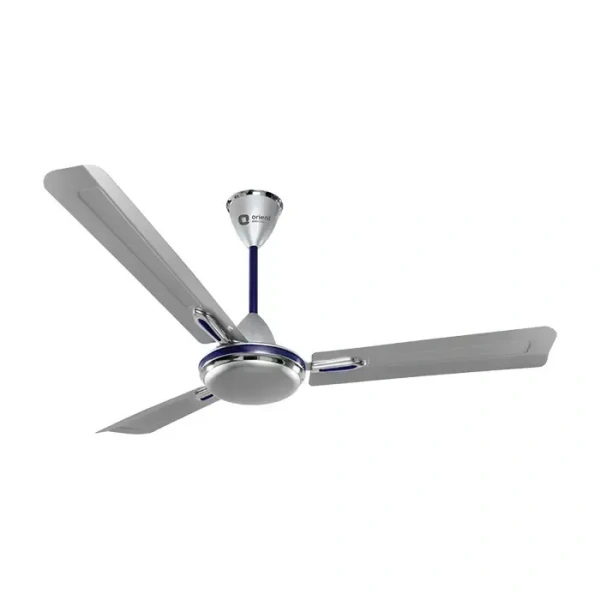 Orient Decorative Quasar Ornamental 600 mm Ceiling Fan - 1200 mm, Silver Blue