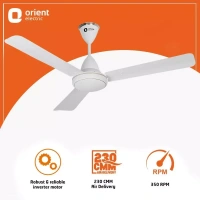 Orient Base BLDC Hector 500 White 900 mm 5 Star Ceiling Fan - 900 mm, white