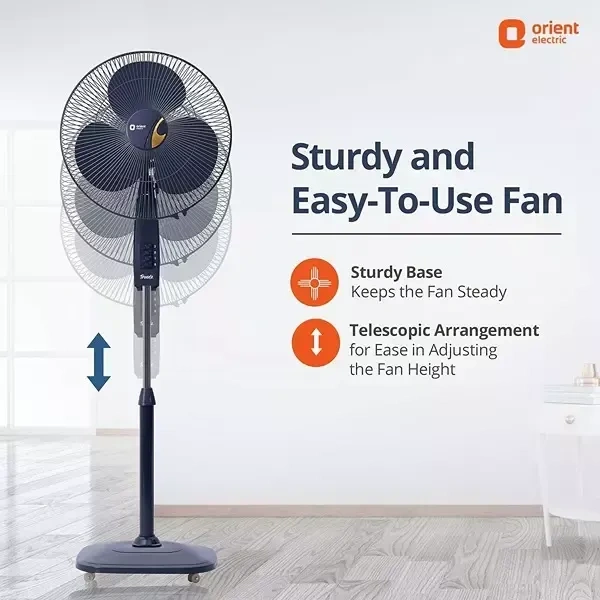 Orient Stand 32 Trendz Electric Blue 400 mm Pedestal Fan - 400mm, Electric Blue