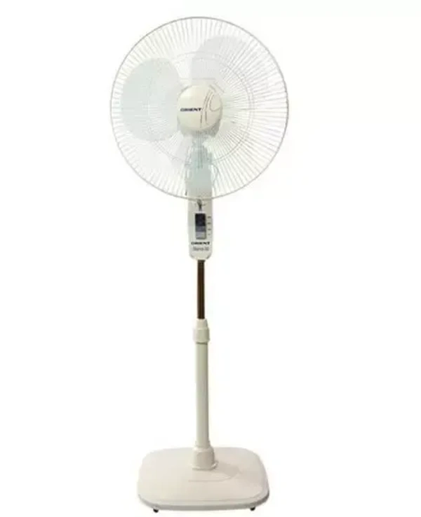 Orient Electric Stand 32 Trendz Pedestal Fan | Reduced Noise with Innovative CT Technology | Stand Fan for Home with 1330 RPM Motor Speed - 400mm, signal white