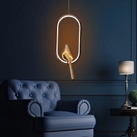 DELAMPS Led 2619/4-Light Bird Gold Hanging Pendant Light