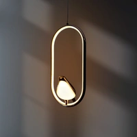 DELAMPS Led 2619/4-Light Bird Gold Hanging Pendant Light