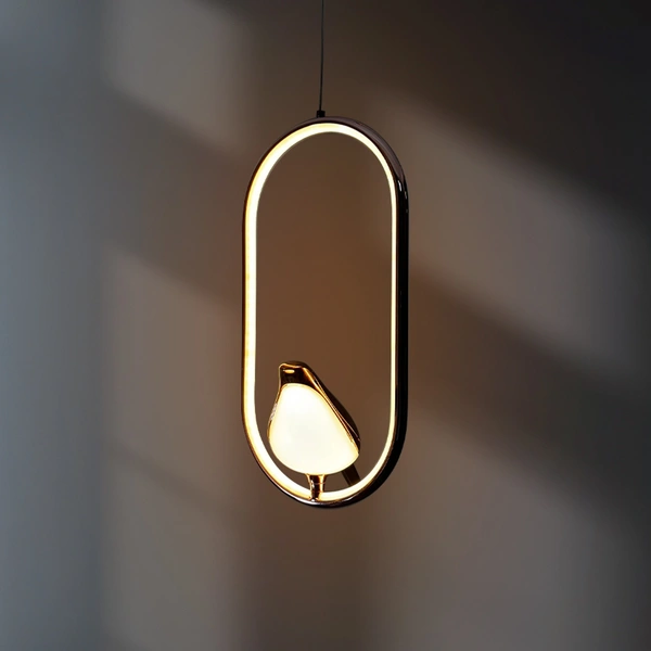 DELAMPS Led 2619/4-Light Bird Gold Hanging Pendant Light