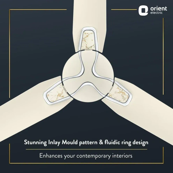 Orient Electric Jazz Maple Ceiling Fan - 900mm, Pearl Metallic White