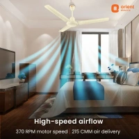 Orient Electric Falcon 400 1200MM High speed Ceiling fan for your home with corrosion free tangential blades - 1200 mm, Ivory