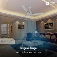 Jazz Art 1200 mm Decorative Ceiling Fan - 1200 mm, Space Grey Crystal