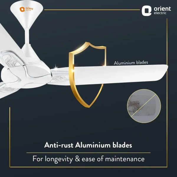 Jazz Art 1200 mm Decorative Ceiling Fan - 1200 mm, Pearl White