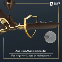 Jazz Art 1200 mm Decorative Ceiling Fan - 1200 mm, Hickory Brown