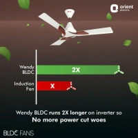 Orient Wendy BLDC Ceiling Fan 1200mm - 1200 mm, White Walnut