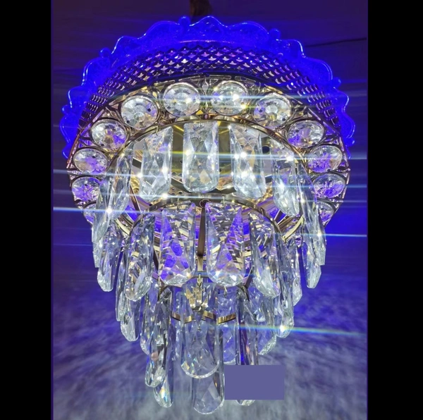 DELAMPS Modern Bluetooth-Enabled Crystal Pendant Light with Dynamic Rotation Feature