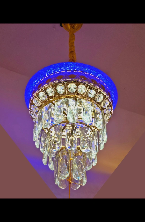 Crystal Pendant Chandelier Ceiling Lights Multicolor Fixture (Blue)