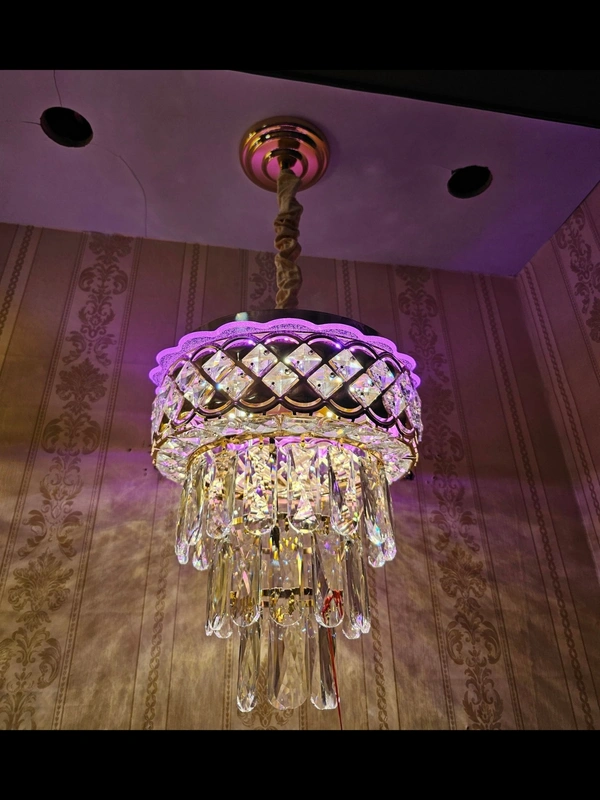 Crystal Pendant Chandelier Ceiling Lights Multicolor Fixture (Blue)