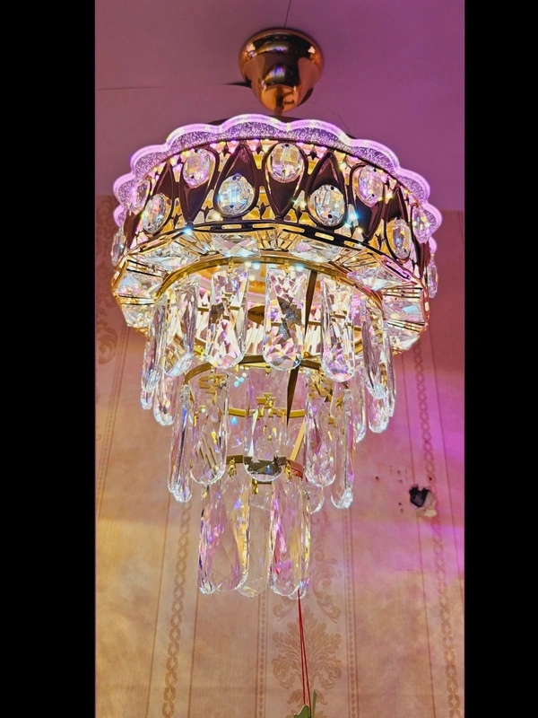 Crystal Pendant Chandelier Ceiling Lights Multicolor Fixture (Blue)