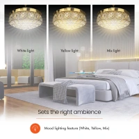 ORIENTELECTRIC Eleganza Luxury Chandelier Ceiling Fan with Retractable Blades, Mood Lighting & Remote 1200mm EZ02 - 1200 mm, Gold