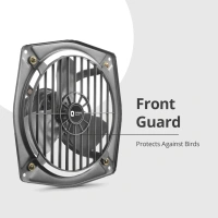 Orient Electric Hill Air 230mm Electric Exhaust Fan for Bathroom and Kitchen | Front-guard and Powder-coated Body | 2-year Warranty (Dark Grey) - 300mm, Dark Grey