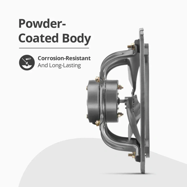 Orient Electric Hill Air 230mm Electric Exhaust Fan for Bathroom and Kitchen | Front-guard and Powder-coated Body | 2-year Warranty (Dark Grey) - 300mm, Dark Grey