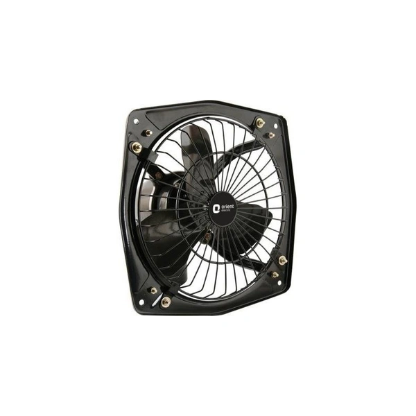Orient Electric Hill Air 230mm Electric Exhaust Fan for Bathroom and Kitchen | Front-guard and Powder-coated Body | 2-year Warranty (Dark Grey) - 130mm, Black
